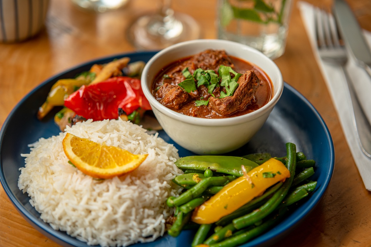 Professional catering plate presentation