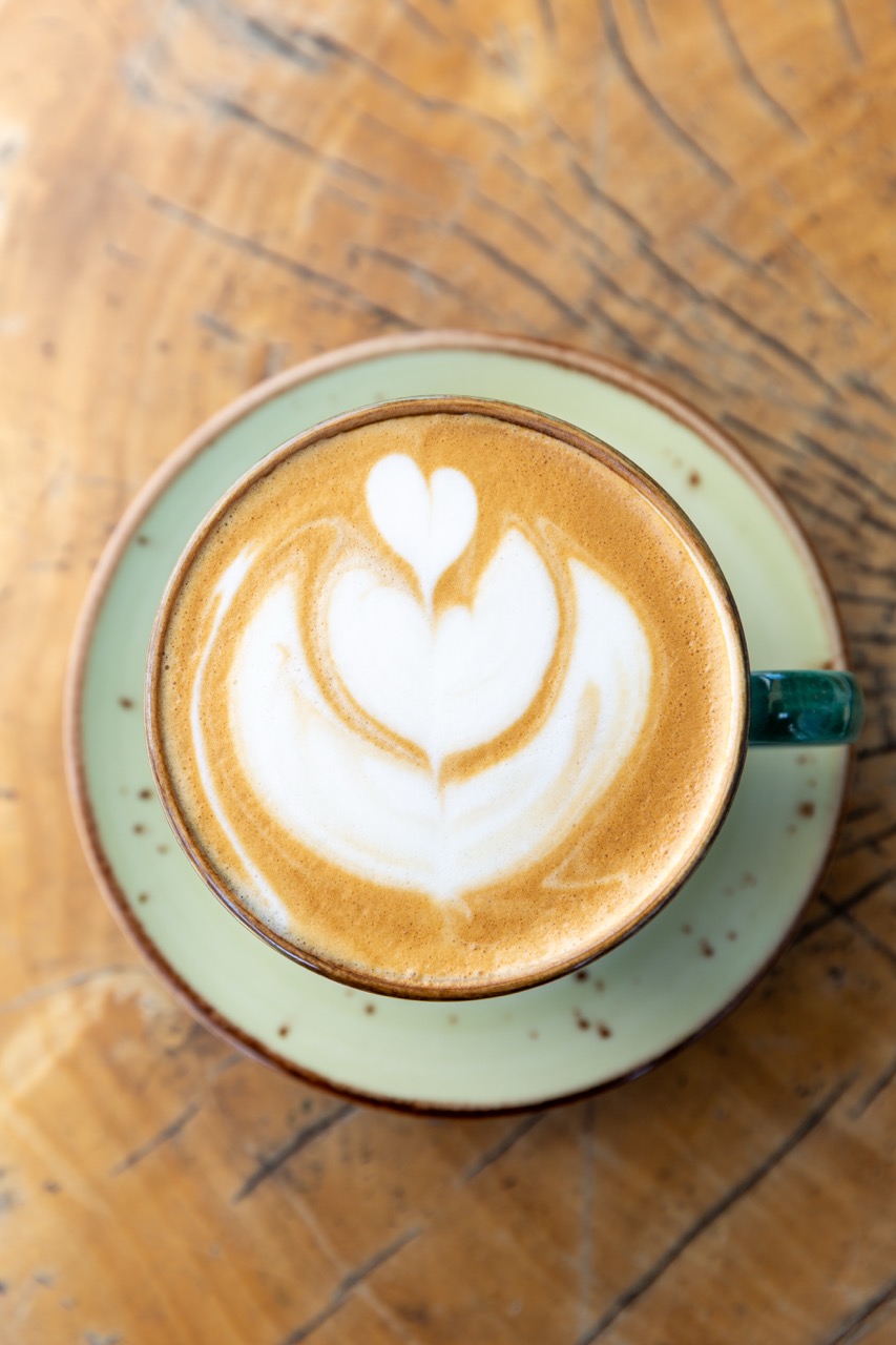 Latte art coffee